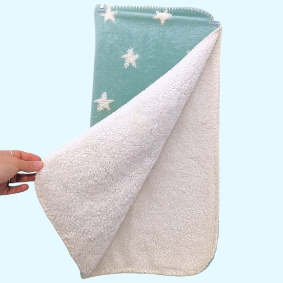 Cloud Island Raised Star Pattern Baby Blanket Green White Target 2020 So… - Picture 1 of 10